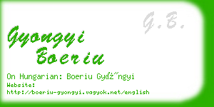 gyongyi boeriu business card